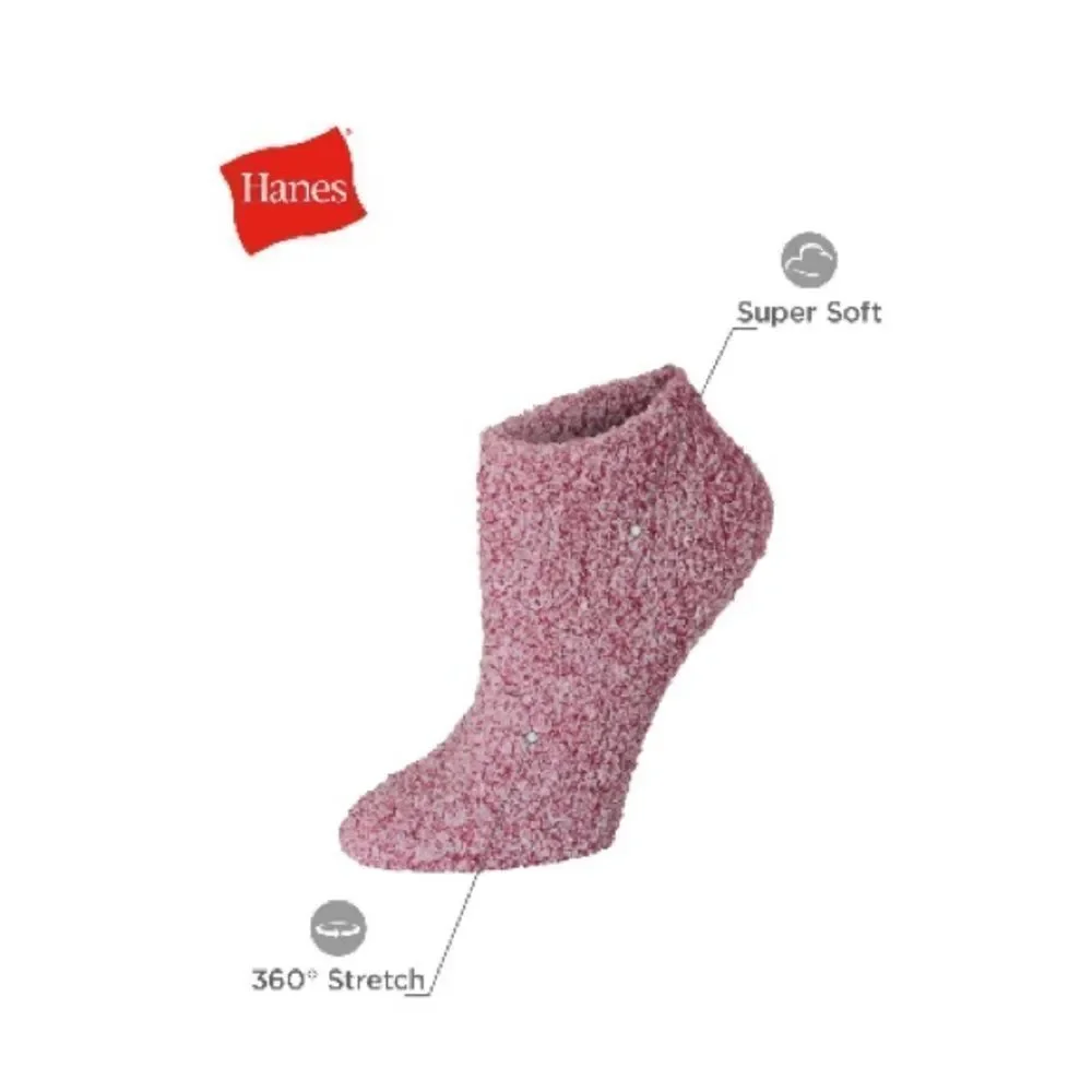 Women’s Hanes Cozy Comfy Soft No Show Socks Slippers 6-Pack Shoe Size 5-9